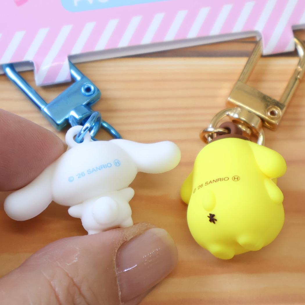 サンリオキャラクターズ キーリング PVCペアキーホルダー シナモロール ポムポムプリン Sanrio