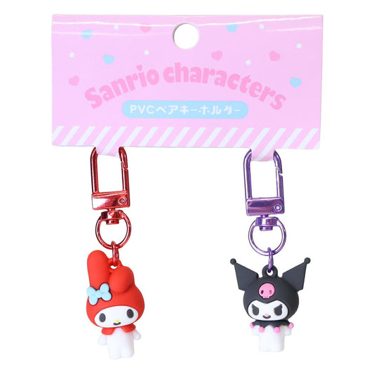 サンリオキャラクターズ キーリング PVCペアキーホルダー マイメロディ クロミ Sanrio