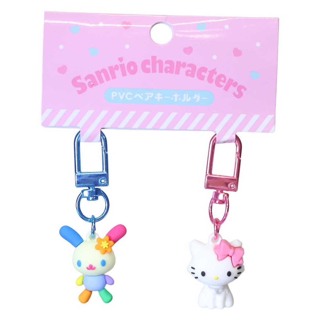 サンリオキャラクターズ キーリング PVCペアキーホルダー ウサハナ チャーミーキティ Sanrio