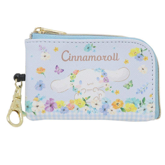 リールキーケース キーケース＆定期入れ シナモロール サンリオ ケイカンパニー キー＆パスポーチ ICカードケース 鍵ケース メール便可