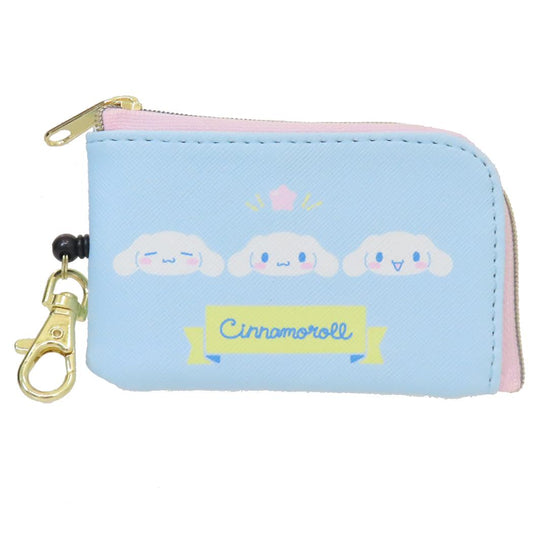 リールキーケース キーケース＆定期入れ シナモロール サンリオ キー＆パスポーチ ICカードケース 鍵ケース メール便可