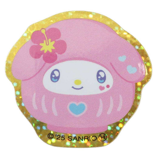 ステッカー ダイカットシール マイメロディ だるまシリーズ サンリオ デコシール メール便可