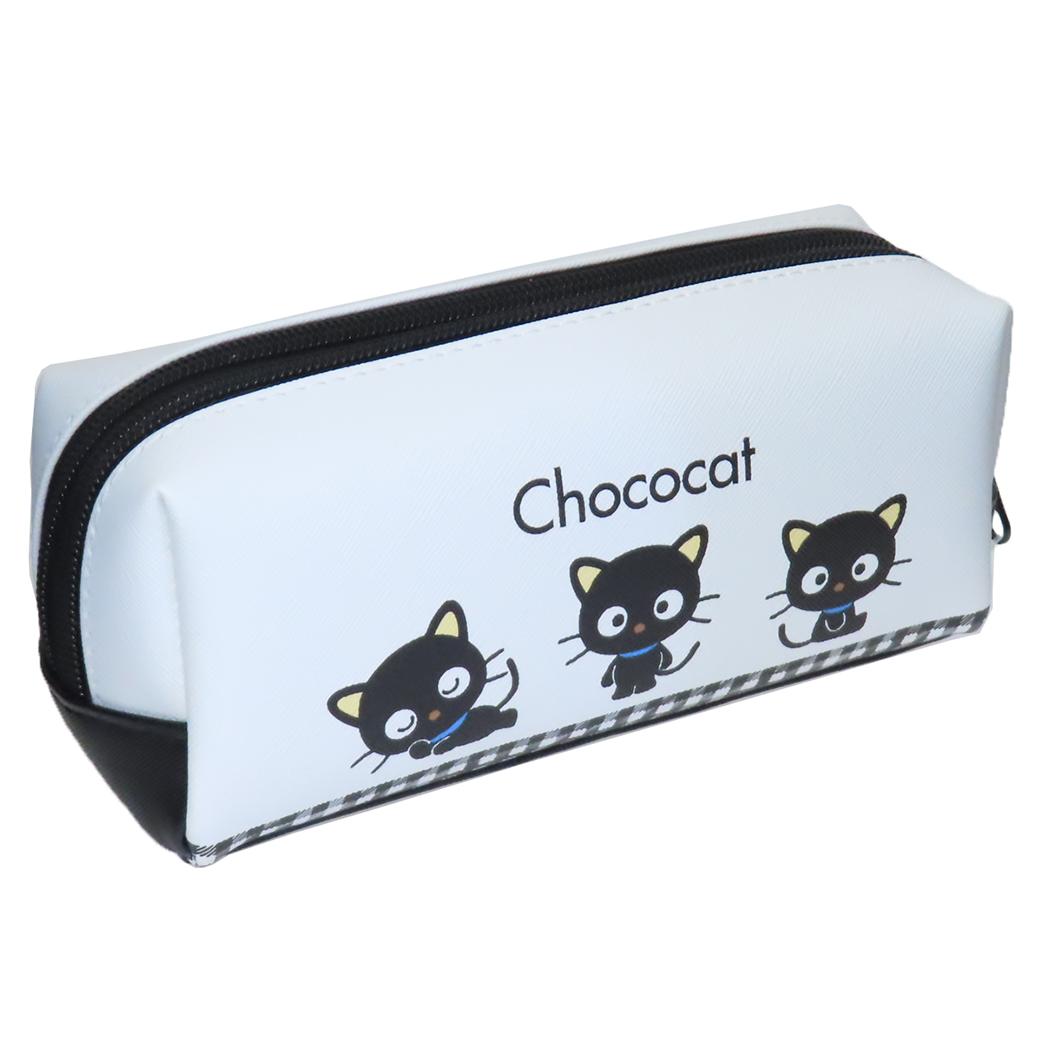 Wファスナー BOXポーチ ペンポーチ チョコキャット サンリオ コスメポーチ 小物入れ