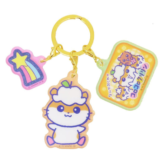 3連アクリルキーホルダー キーリング コロコロクリリン 胸キュンメモリーズ サンリオ 3チャーム アクキー メール便可
