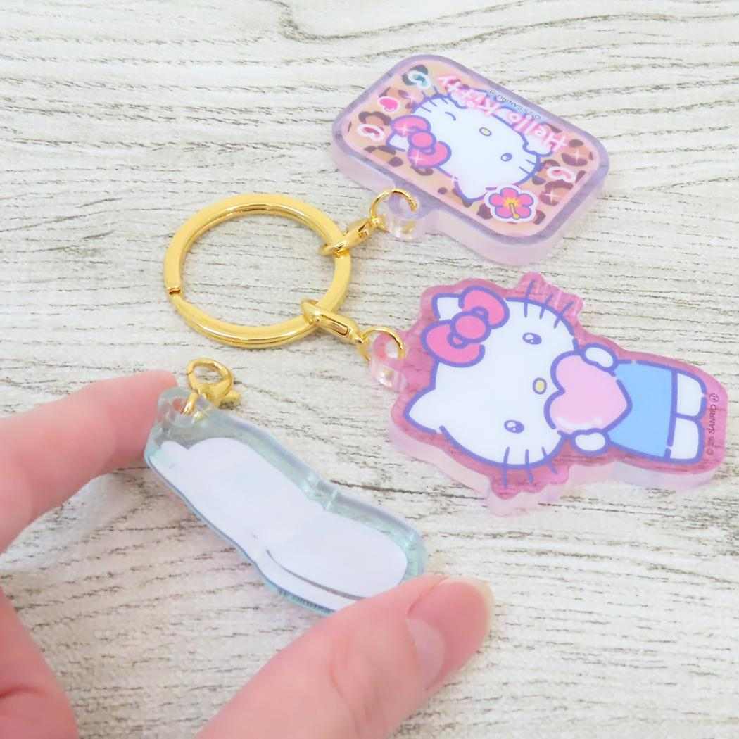3連アクリルキーホルダー キーリング ハローキティ 胸キュンメモリーズ サンリオ 3チャーム アクキー メール便可