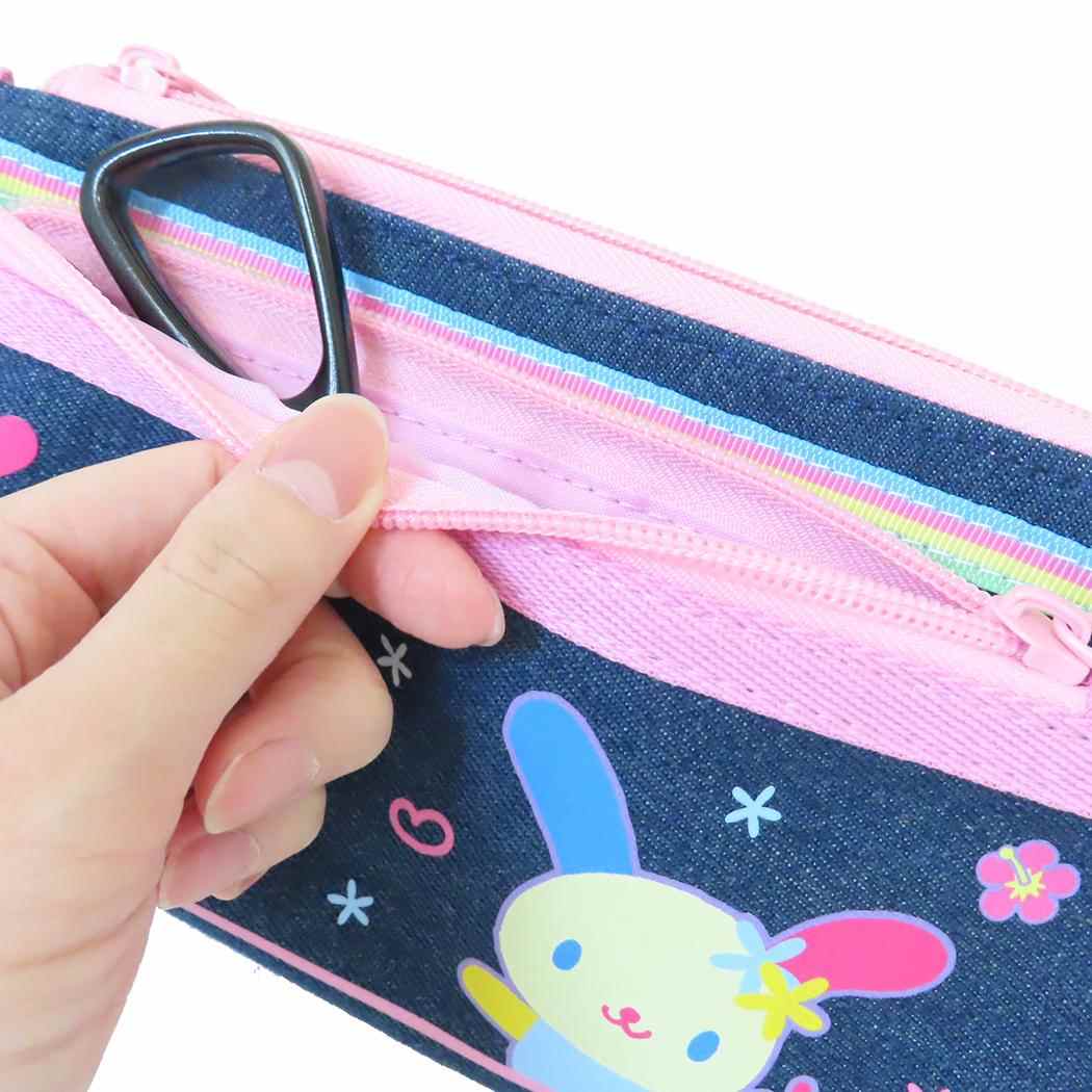 デニムポーチ ペンケース ウサハナ 胸キュンメモリーズ サンリオ 筆箱 新学期準備文具 小物入れ