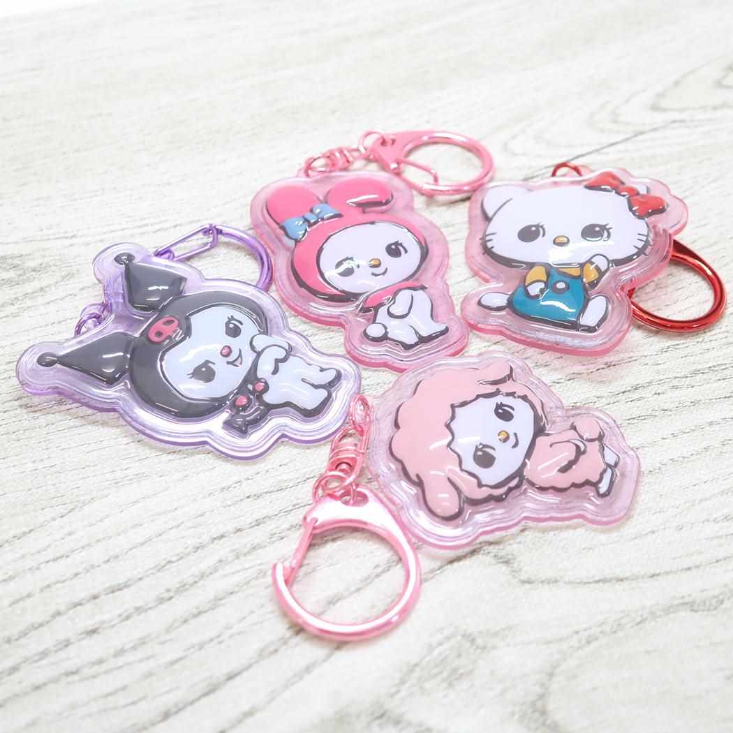 ぷっくりったいキーホルダー キーリング スイマーxサンリオキャラクターズ クロミ SWIMMER ケイカンパニー プレゼント メール便可