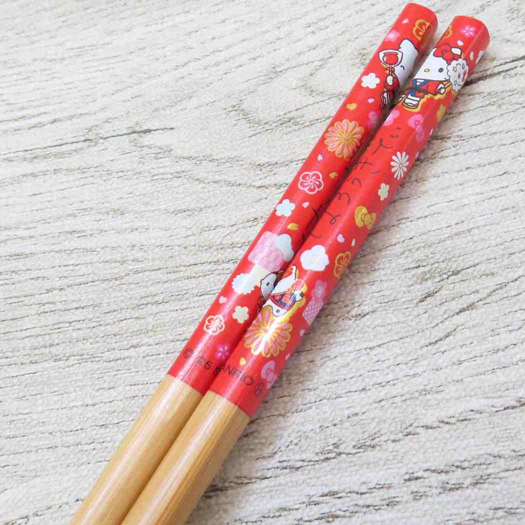 箸 21cm おはし ハローキティ レッド 和雑貨シリーズ サンリオ ケイカンパニー お箸 チョップスティック メール便可
