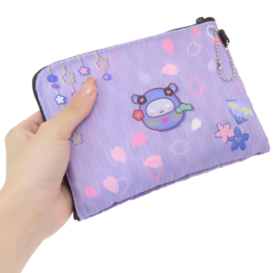 折りたたみエコバッグ ショッピングバッグ クロミ 和雑貨シリーズ サンリオ ケイカンパニー お買い物かばん 折りたたみ 収納ポーチ付き メール便可