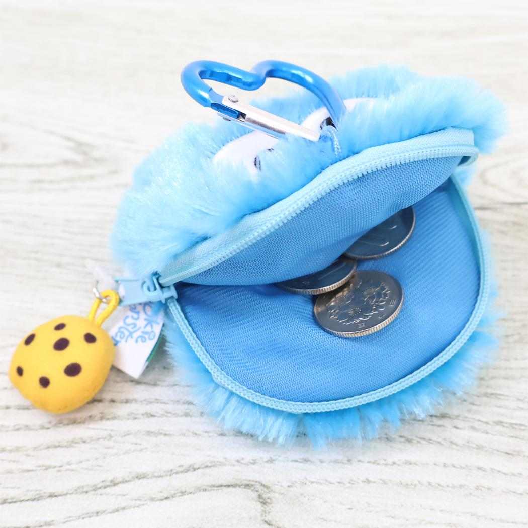カラビナ付き小銭入れ コインケース セサミストリート クッキーモンスター かわいい
