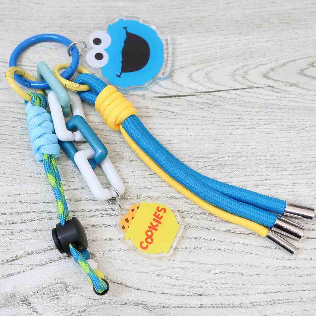 ストラップチャーム キーリング セサミストリート クッキーモンスター プチギフト バッグチャーム メール便可