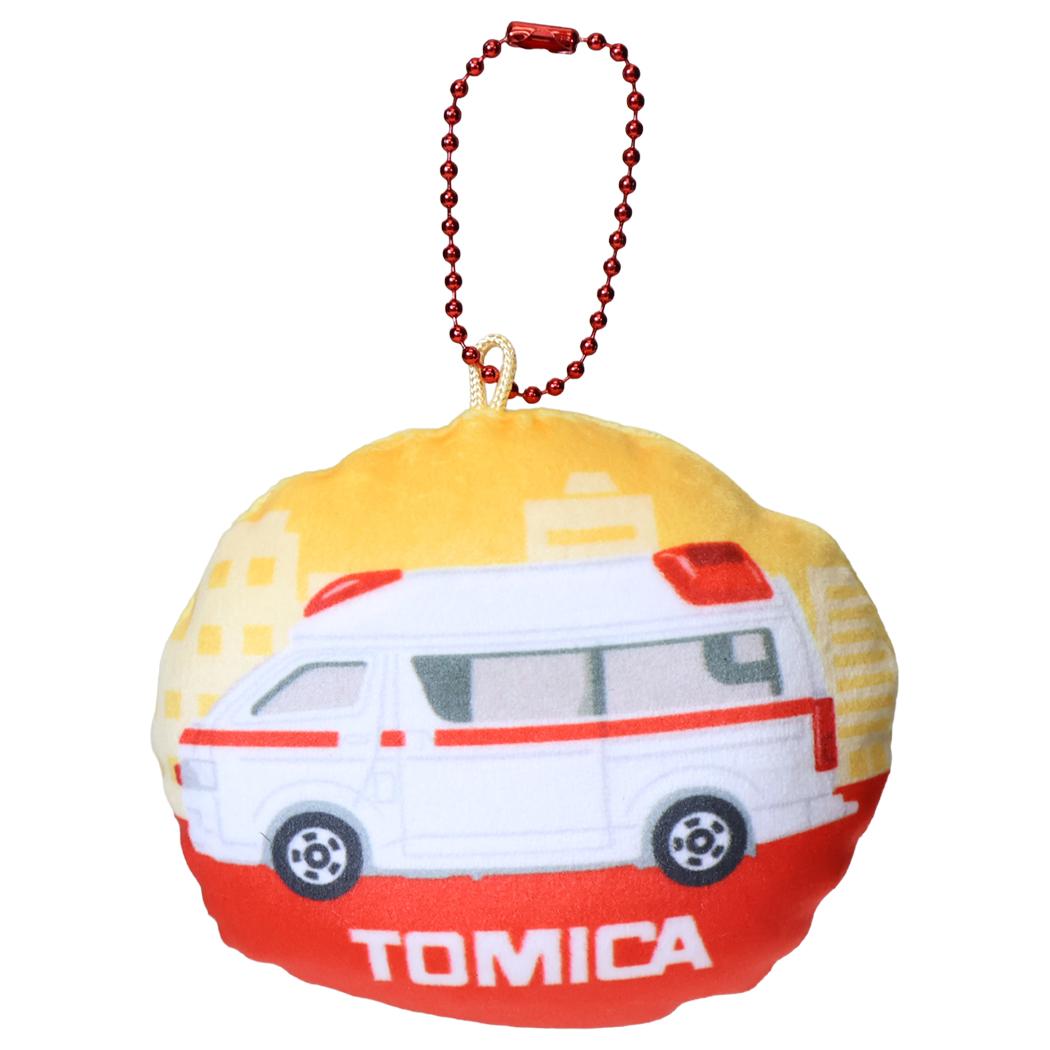 トミカ マスコット もっちりボールチェーンマスコット 救急車 TOMICA