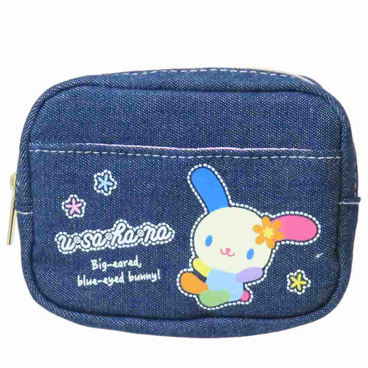 ポケット付きマルチポーチ コスメポーチ ウサハナ サンリオ