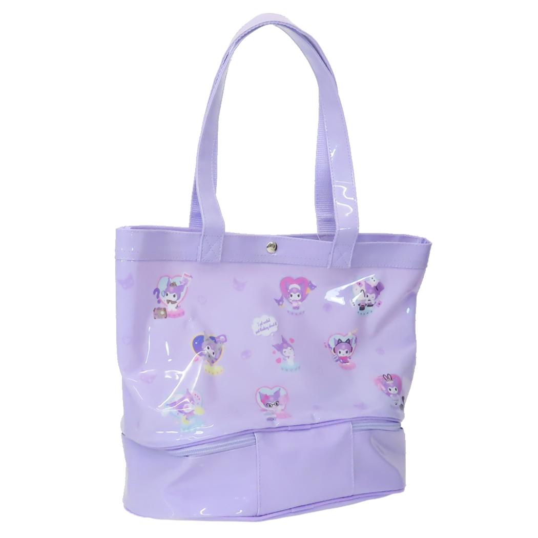 2層トートバッグ プールバッグ クロミ パープル サンリオ マルヨシ 海プール レジャー用品 女の子