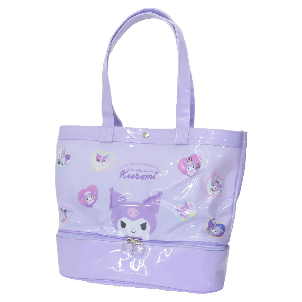 2層トートバッグ プールバッグ クロミ パープル サンリオ マルヨシ 海プール レジャー用品 女の子