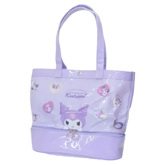 2層トートバッグ プールバッグ クロミ パープル サンリオ マルヨシ 海プール レジャー用品 女の子