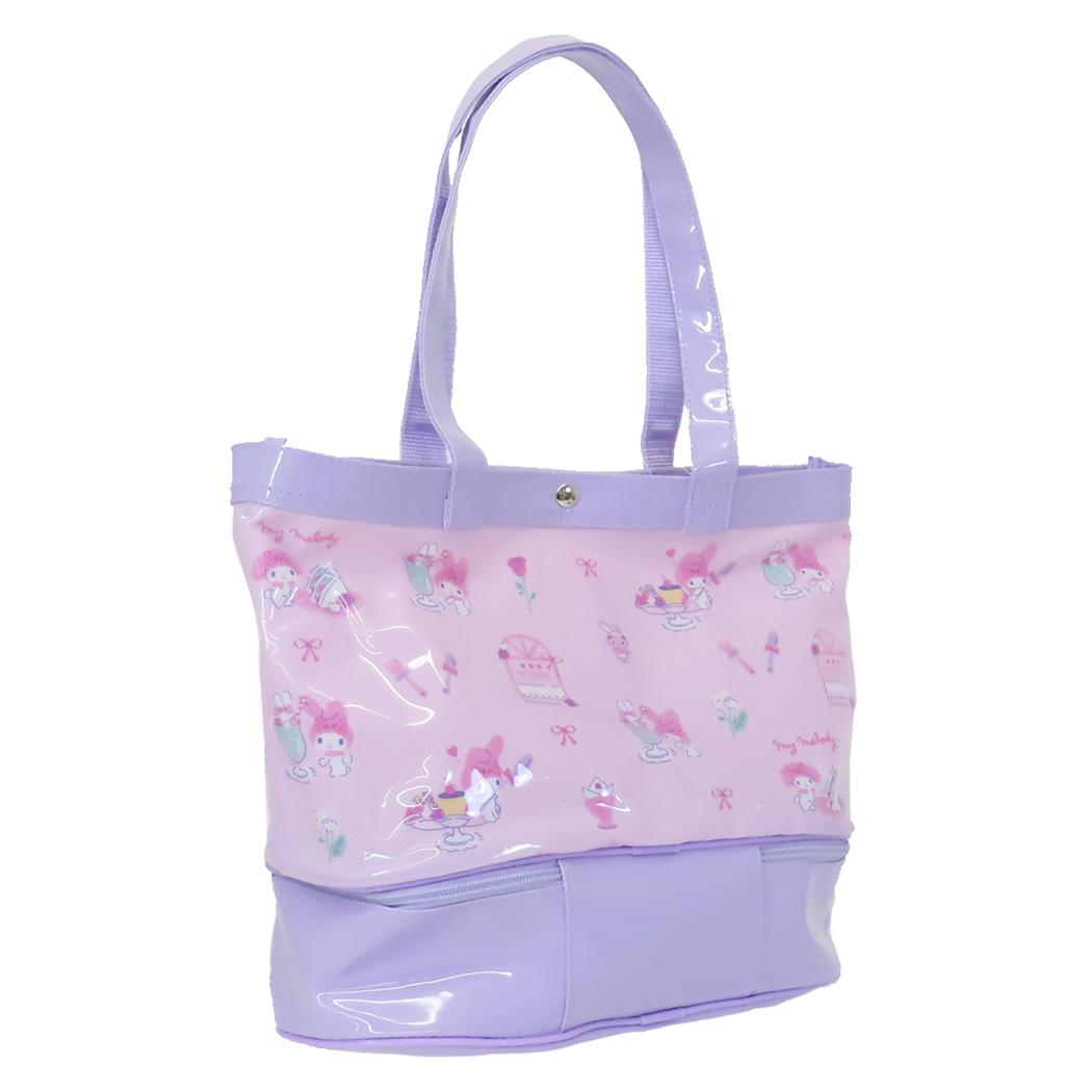 2層トートバッグ プールバッグ マイメロディ パープル サンリオ マルヨシ 海プール レジャー用品 女の子