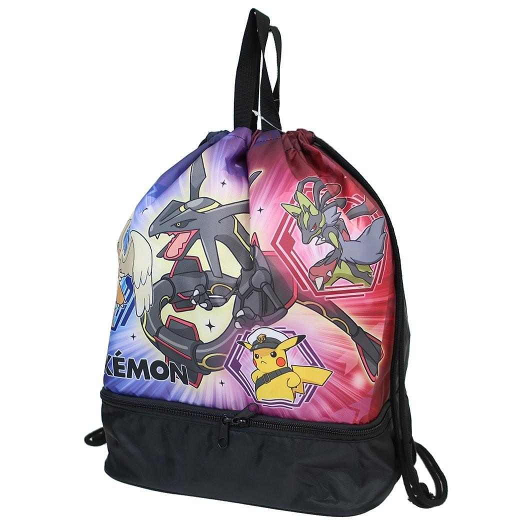 ポケットモンスター プールバッグ 2層ナップサック クロポケモン集合 ポケモン マルヨシ 海プール レジャー用品 キャラクター グッズ シネマコレクション