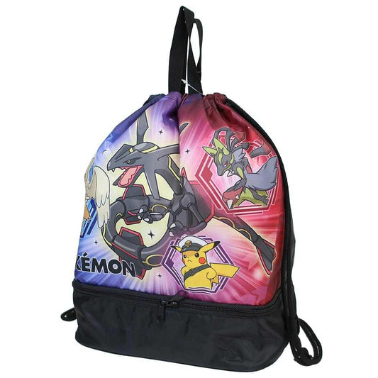 ポケットモンスター プールバッグ 2層ナップサック クロポケモン集合 ポケモン マルヨシ 海プール レジャー用品 キャラクター グッズ シネマコレクション