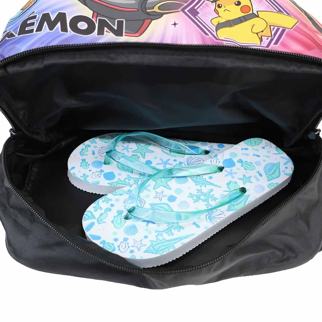 ポケットモンスター プールバッグ 2層ナップサック クロポケモン集合 ポケモン マルヨシ 海プール レジャー用品 キャラクター グッズ シネマコレクション