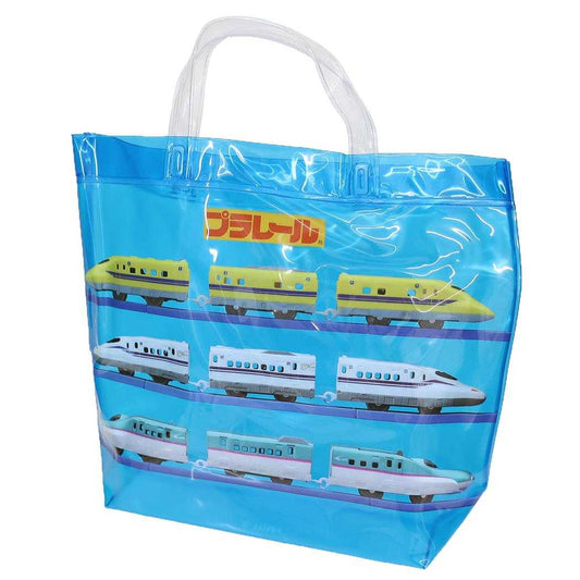 プラレール ビニールバッグ プールバッグ ブルー 鉄道 マルヨシ 海プール レジャー用品 キャラクター グッズ メール便可 シネマコレクション