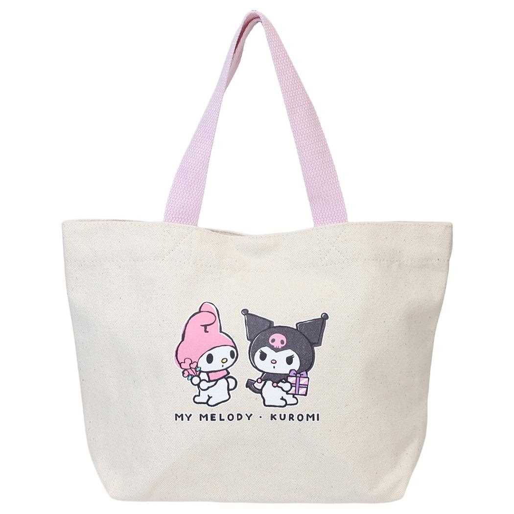キャンバスミニトート ランチバッグ マイメロディ＆クロミ キナリ サンリオ マルヨシ お弁当かばん メール便可