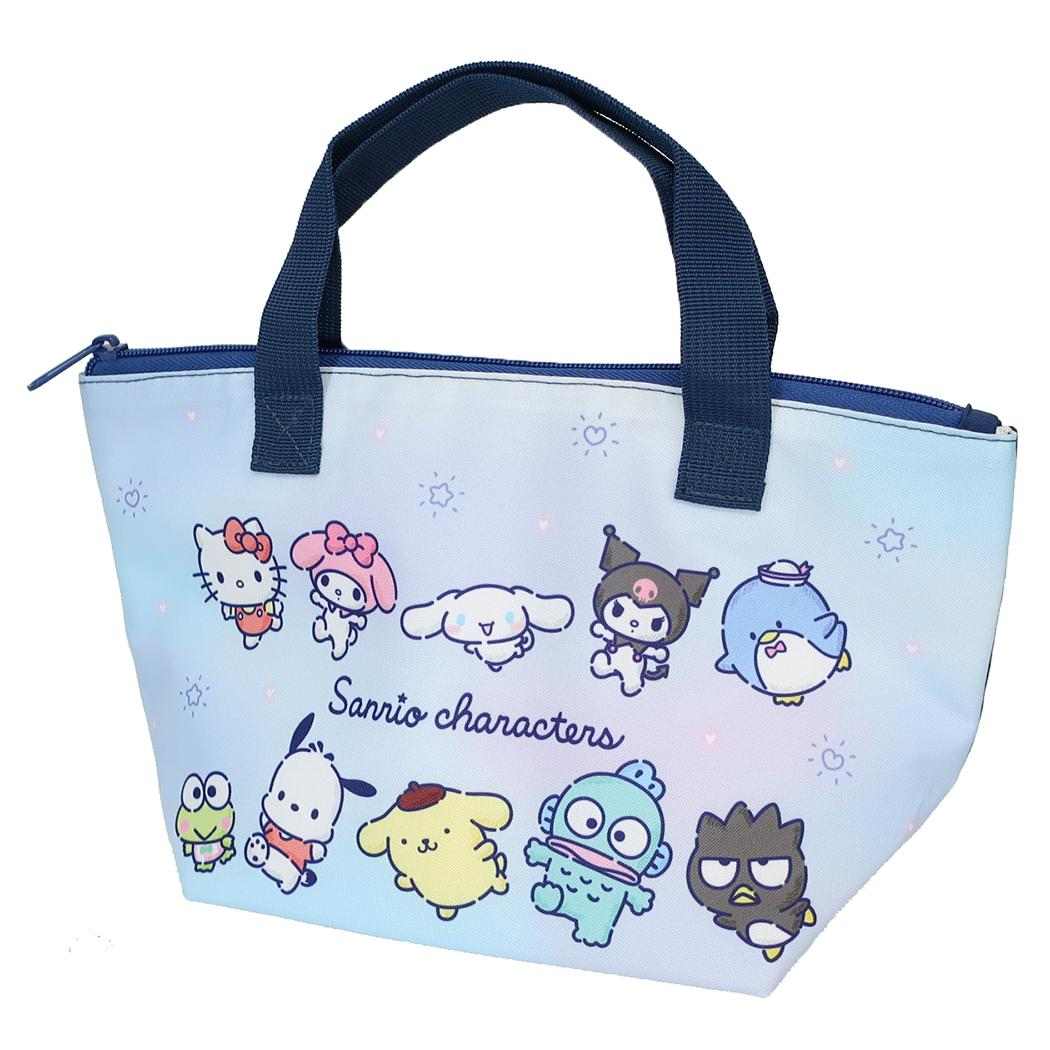サンリオキャラクターズ ランチバッグ トートバッグ ブルー Sanrio マルヨシ お弁当かばん 保冷バッグ キャラクター グッズ メール便可 シネマコレクション