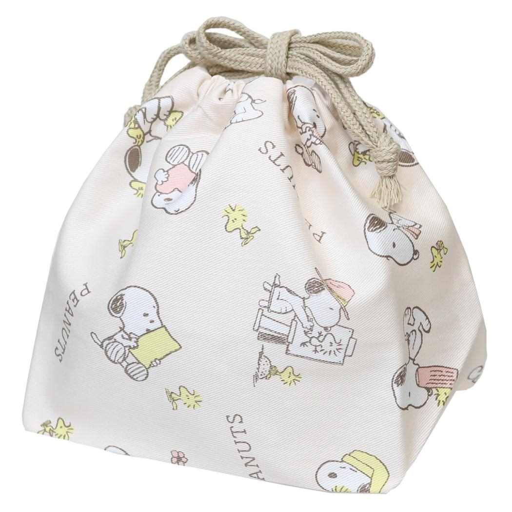 ランチ袋 ランチ巾着 スヌーピー キナリ ピーナッツ マルヨシ お弁当きんちゃくポーチ メール便可