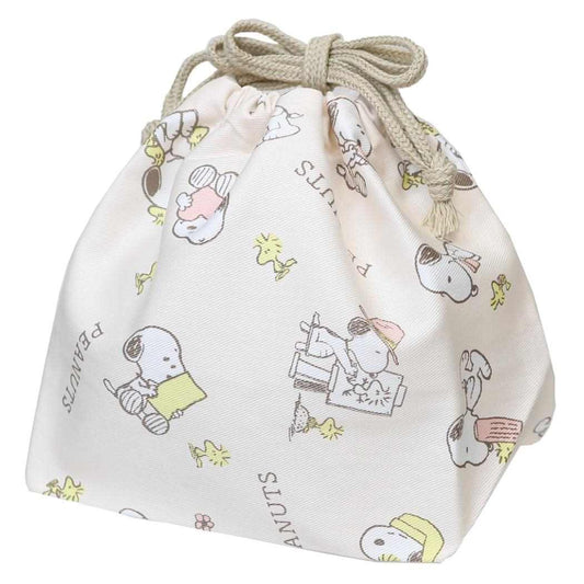 ランチ袋 ランチ巾着 スヌーピー キナリ ピーナッツ マルヨシ お弁当きんちゃくポーチ メール便可