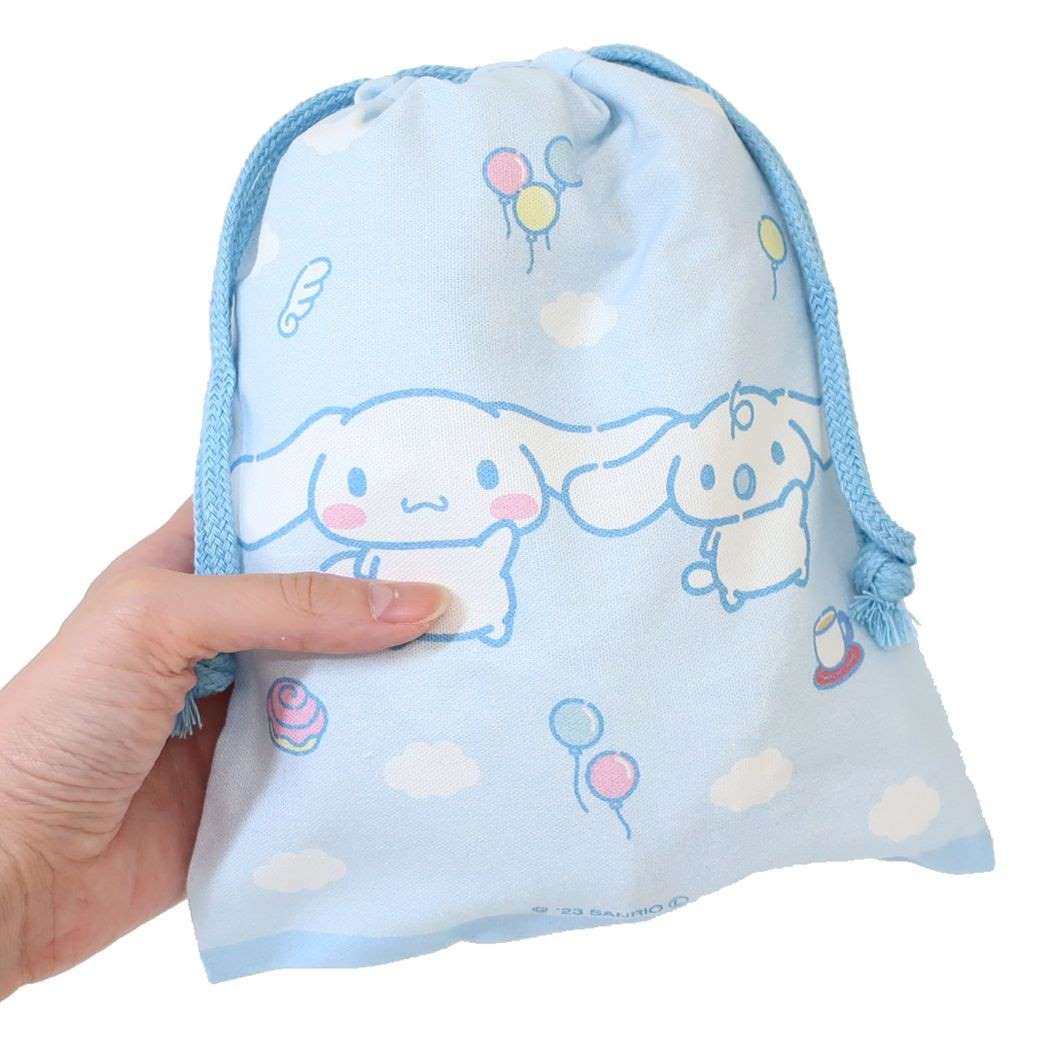 キャラクター巾着 巾着袋 シナモロール S サックス サンリオ マルヨシ 新入園 新入学 メール便可