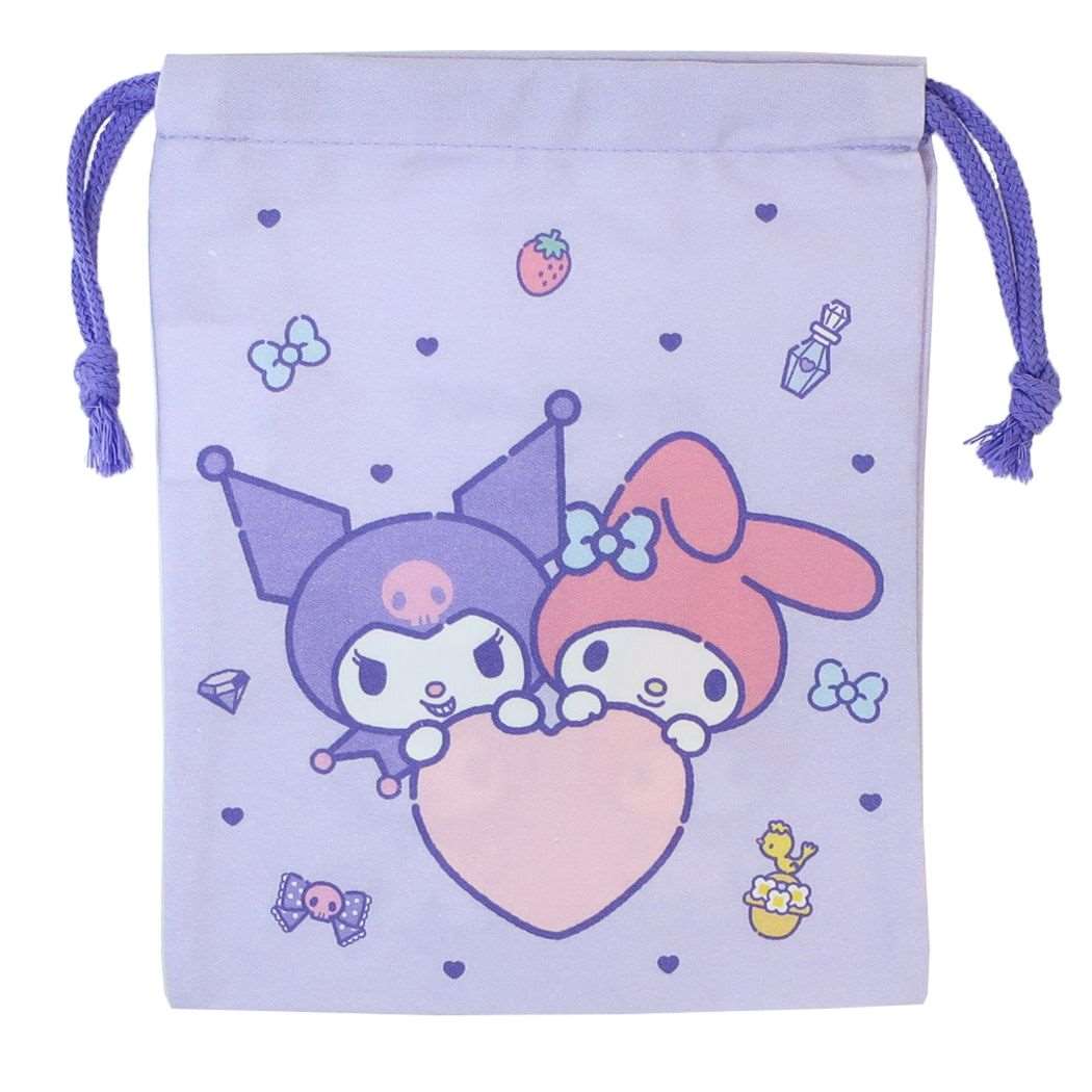 キャラクター巾着 巾着袋 マイメロディ＆クロミ S パープル サンリオ マルヨシ 新入園 新入学 メール便可