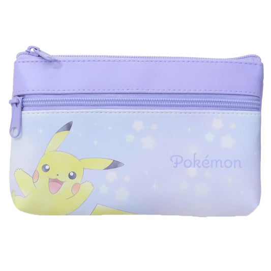 フラットポーチ ペンケース ポケットモンスター パープル ポケモン マルヨシ 筆箱 新学期準備文具 メール便可