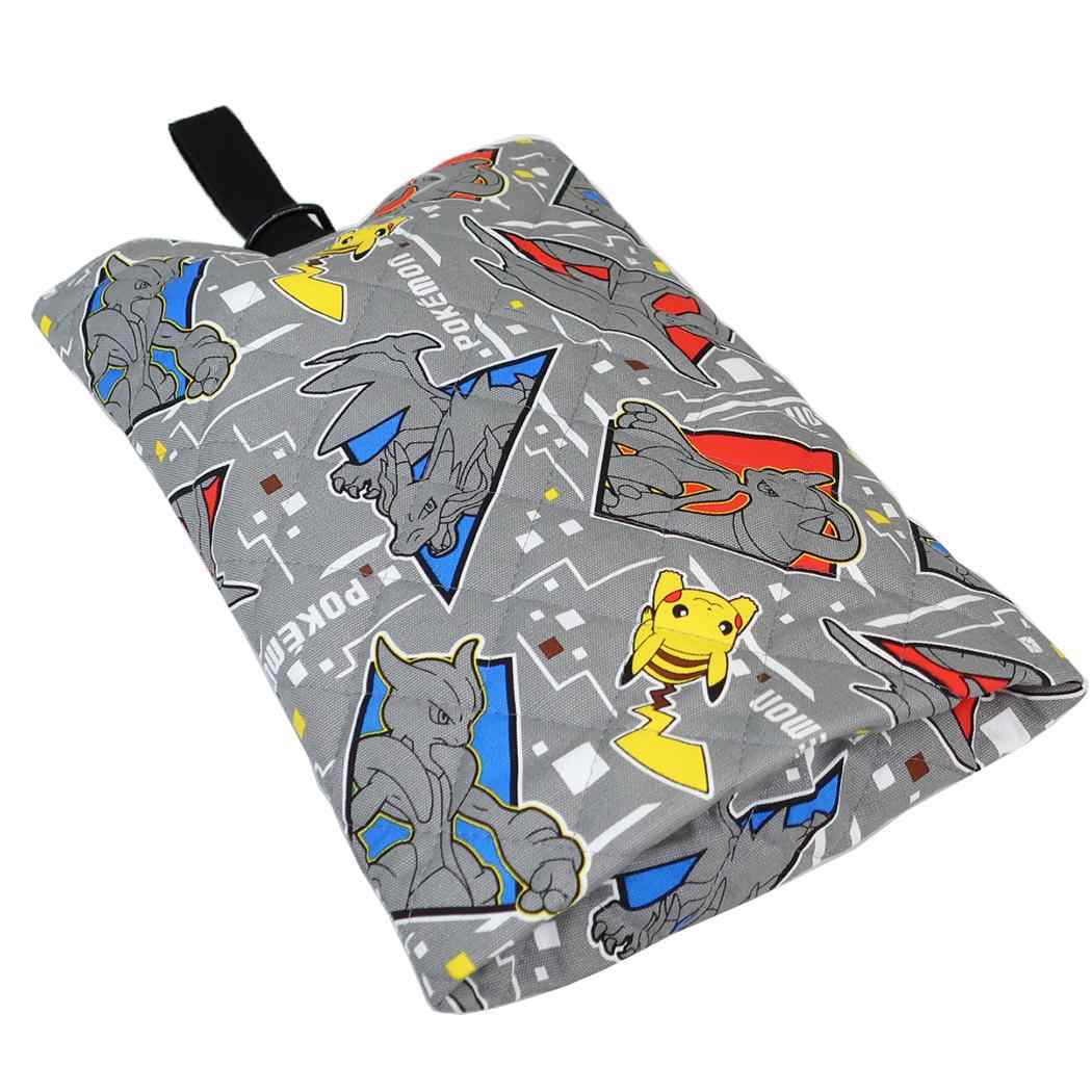 キルトシューズケース シューズバッグ ポケットモンスター グレー ポケモン マルヨシ 体育館靴入れ 新学期準備雑貨 メール便可