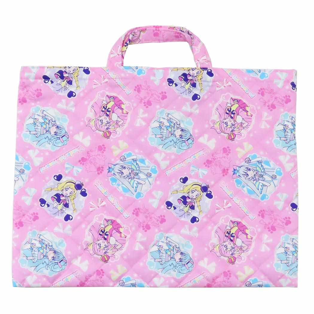 キルトレッスンバッグ大 レッスンバッグ わんだふるぷりきゅあ！ 総柄 新入学 プリキュア マルヨシ ジュニアお稽古かばん 新学期準備雑貨 女の子 アニメメール便可