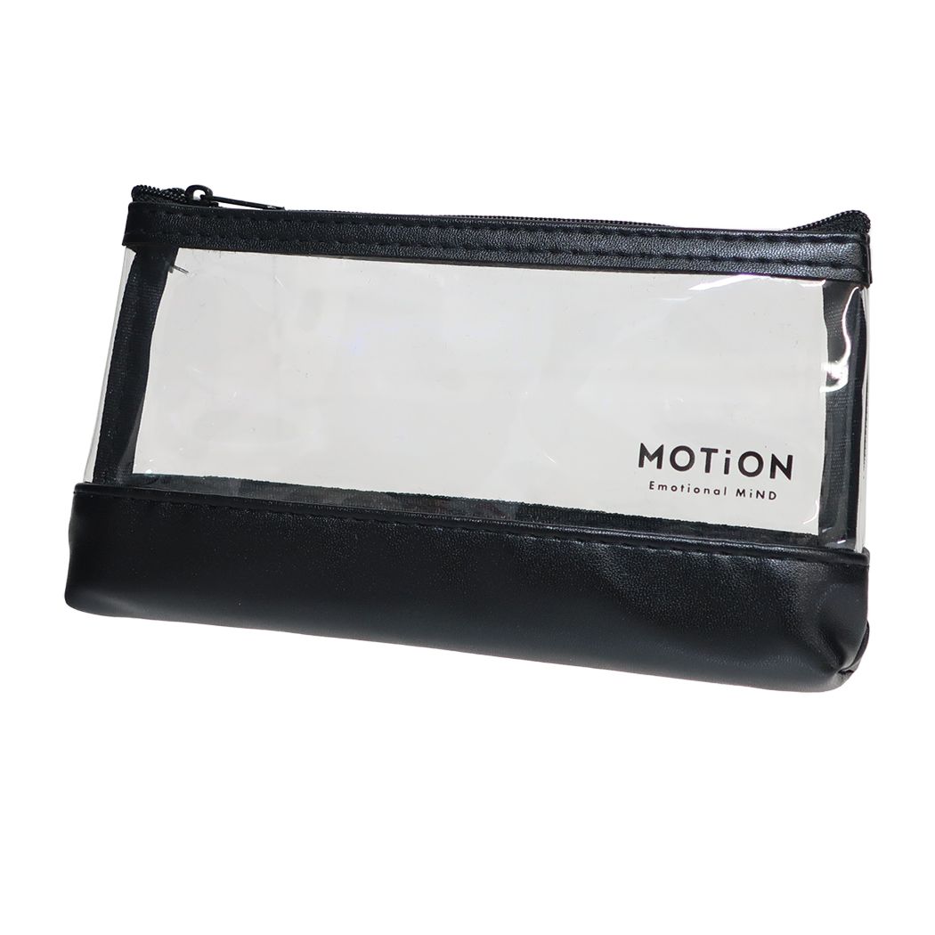 クリアフラットペンポーチ ペンケース MOTion 新入学 カミオジャパン 筆箱 新学期準備文具 シンプル