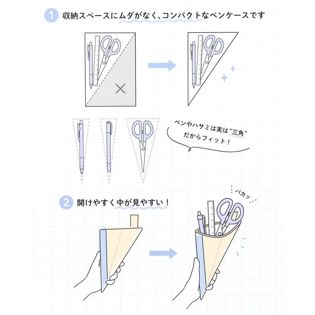 近畿大学サンカクペンケース ペンポーチ カミオジャパン 筆箱 新学期準備文具 シンプル メール便可