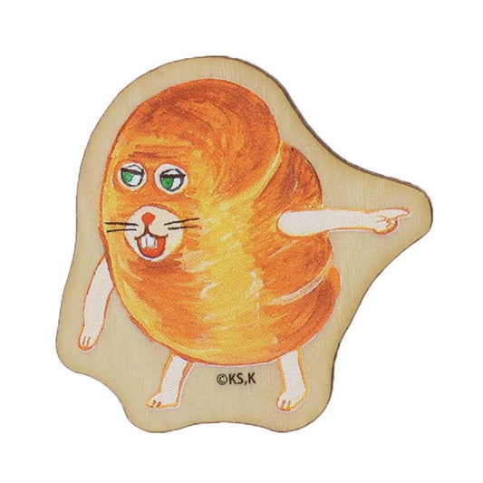 ウッドバッジ ピンバッジ パンどろぼう F カミオジャパン コレクション雑貨 絵本メール便可