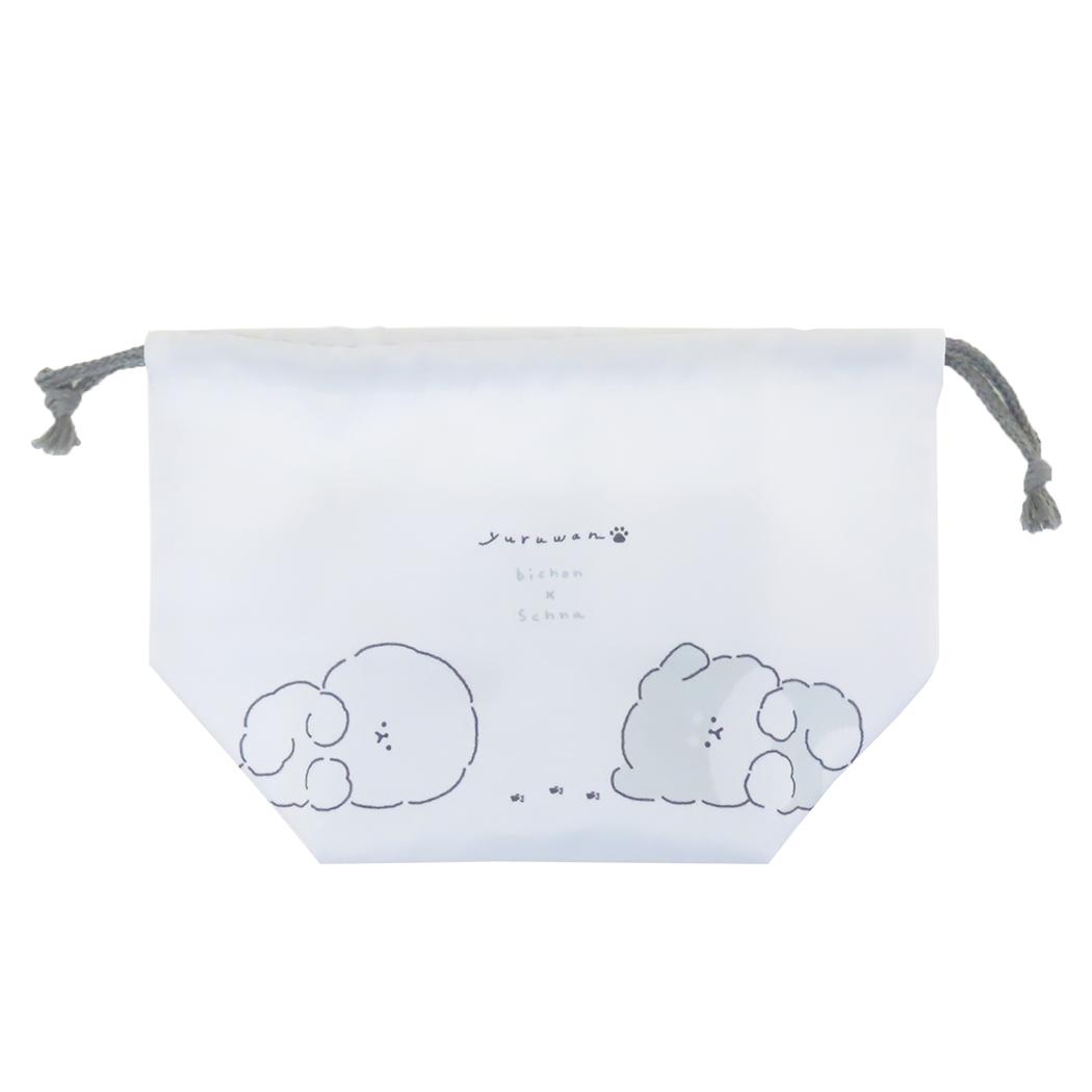 お弁当きんちゃくポーチ ランチ巾着 YURUWAN 新入学 カミオジャパン 抗菌 新学期準備 女の子 メール便可