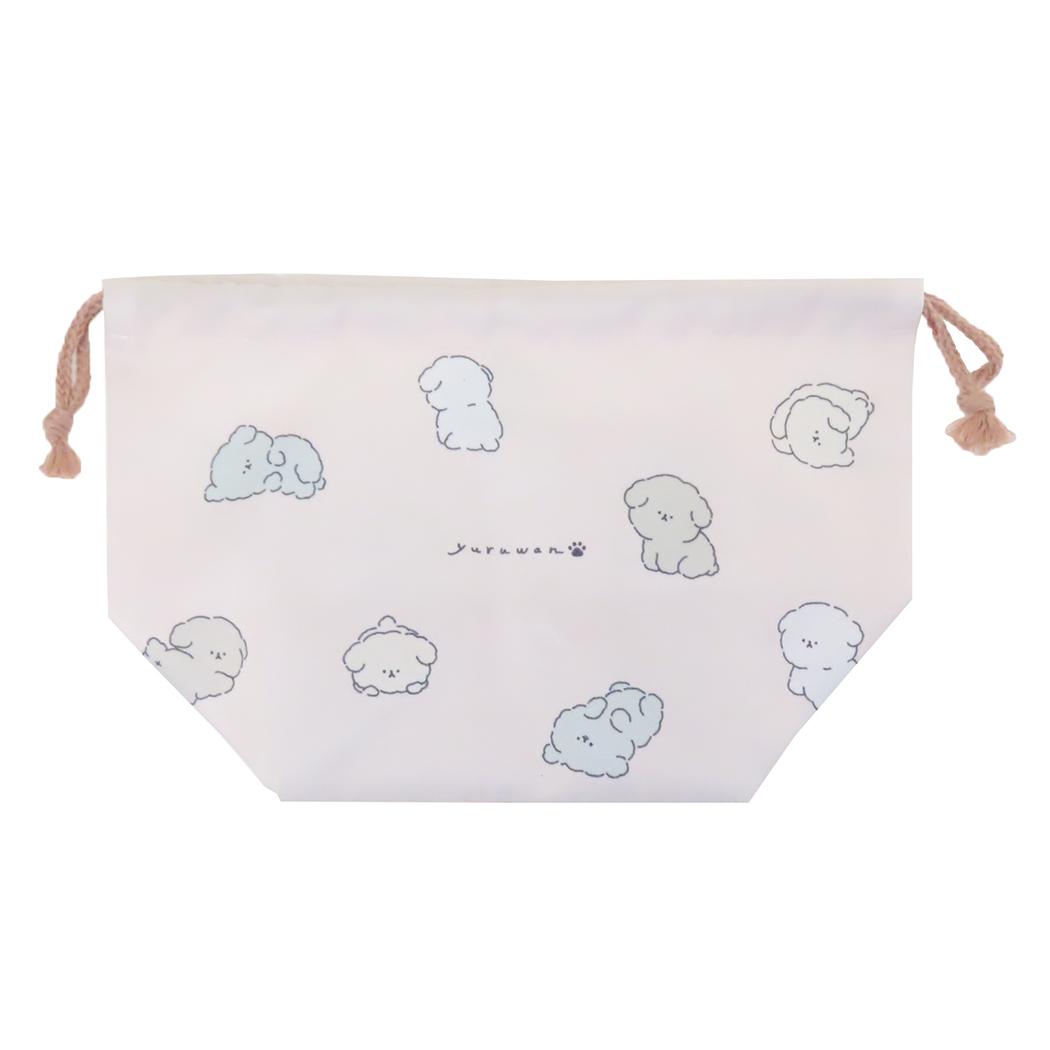 お弁当きんちゃくポーチ ランチ巾着 YURUWAN 新入学 ちらし カミオジャパン 抗菌 新学期準備 女の子 メール便可