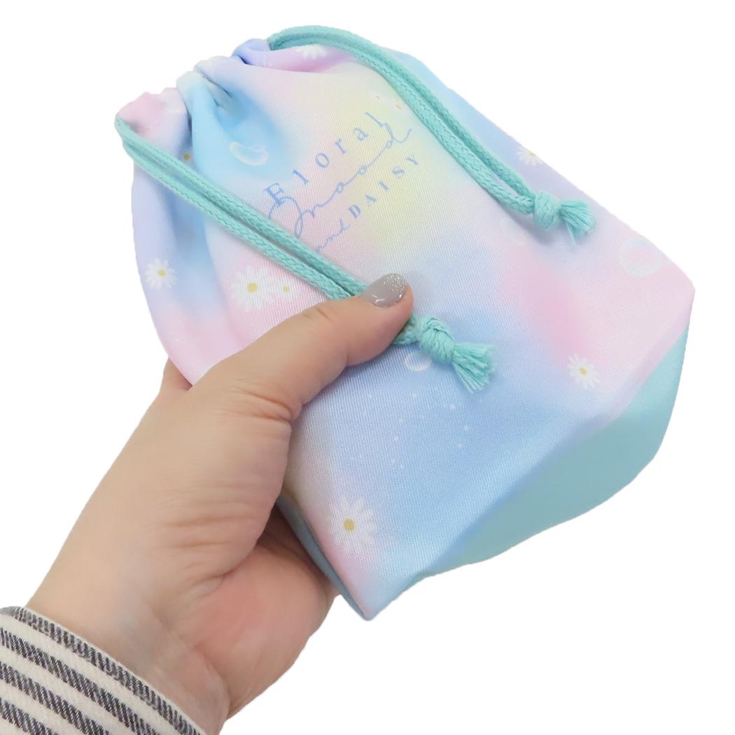 マチ付ききんちゃくポーチ 巾着袋 FLORAL MOOD 新入学 カミオジャパン 抗菌 新学期準備 かわいい メール便可