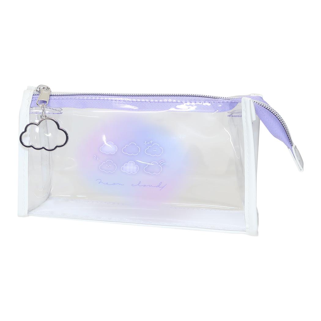 サンカククリアペンケース ペンポーチ チルクラウド NEON CLOUD 新入学 カミオジャパン 筆箱 新学期準備文具 かわいい