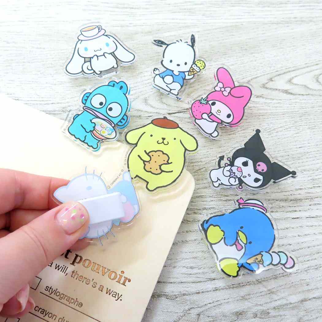 アクリルクリップ クリップ ポチャッコ サンリオ カミオジャパン 事務用品 メール便可