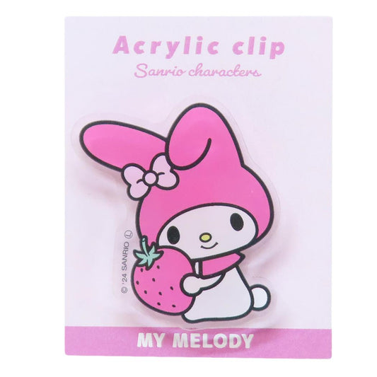 アクリルクリップ クリップ マイメロディ サンリオ カミオジャパン 事務用品 メール便可