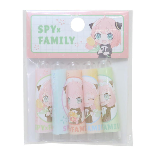 えんぴつカバー5本 鉛筆キャップ スパイファミリー フラワリー 新入学 少年ジャンプ カミオジャパン 新学期準備文具 アニメメール便可