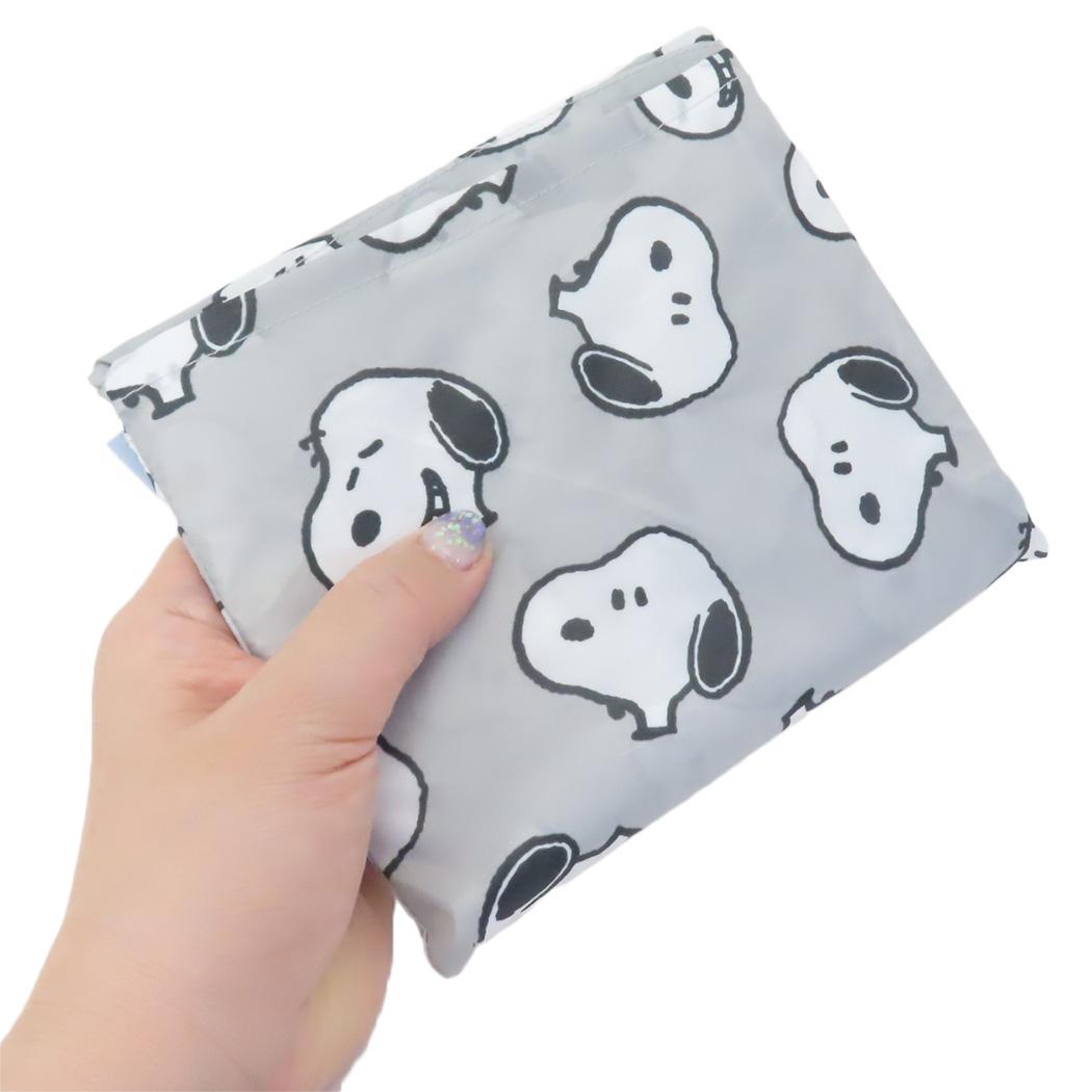 レインバッグカバー エコバッグ スヌーピー 顔いっぱい ピーナッツ カミオジャパン お買い物かばん メール便可
