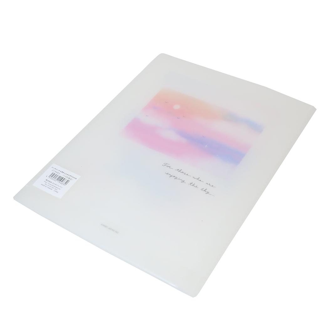 ハードハード6ポケットクリアファイル A4 ポケットファイル MELLOW SKY カミオジャパン 新学期準備文具 かわいい