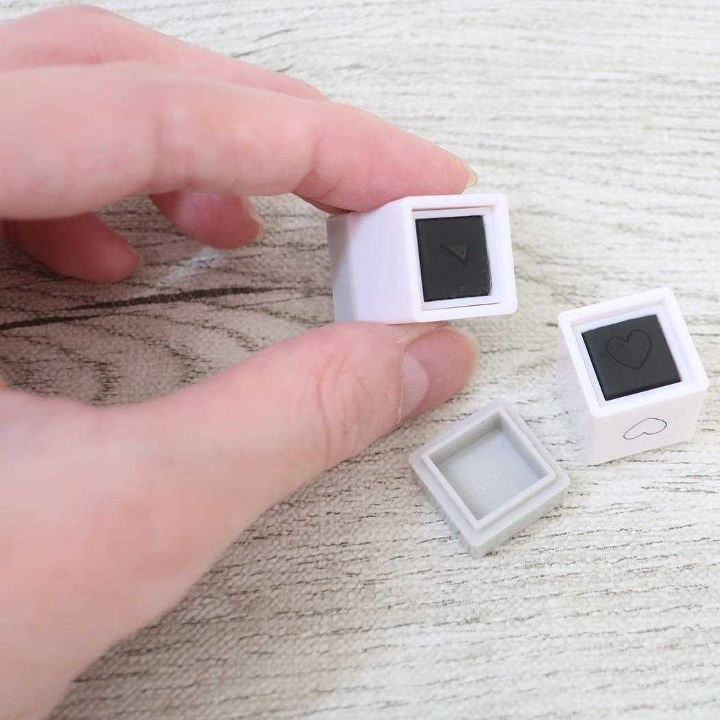 PochiPom スタンプ ハート カミオジャパン 手帳デコ ボタンタイプ メール便可