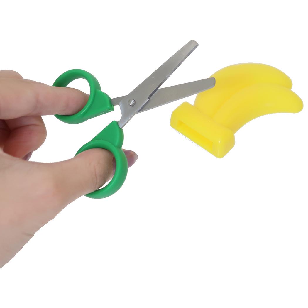 ダイカットミニはさみ ハサミ バナナ カミオジャパン キャップ付き 新学期準備文具 メール便可