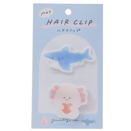 マットヘアクリップ ヘアアクセ ジューシーななかまたち カミオジャパン 前髪クリップ かわいい メール便可