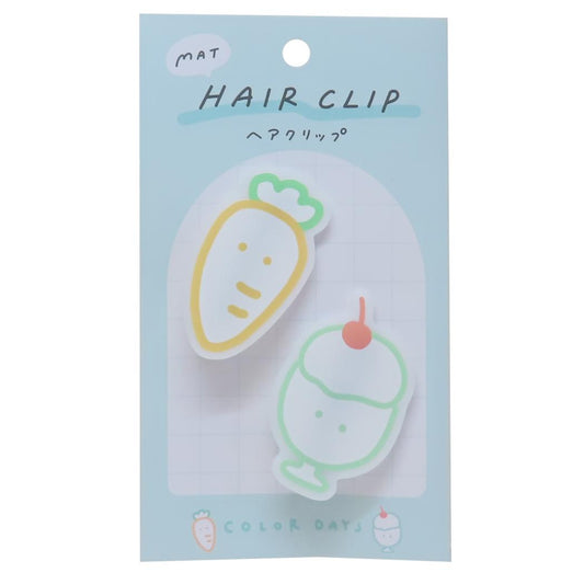 マットヘアクリップ ヘアアクセ COLOR DAYS カミオジャパン 前髪クリップ かわいい メール便可